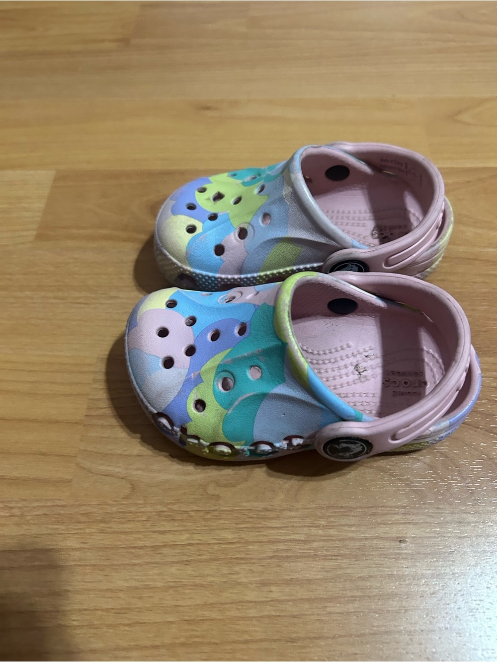 Crocs GOOD Kids Toddler Classic Clog - Pastel Multi Pink Size 5 - Picture 2 of 5